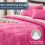 Queen Comforter Set Hot Pink Baby Pink 7-Piece 2