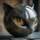 Sculpture de chat noir en résine, 7,6 cm 1