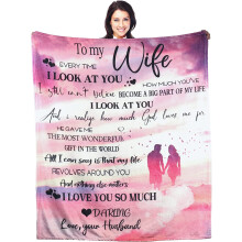 Couverture douce en microfibre pour femme 127 cm x 152 cm