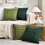 Μαξιλαροθήκες σε πράσινο χρώμα σε χρώμα boho moss, 16x16 ίντσες, συσκευασία των 4 6
