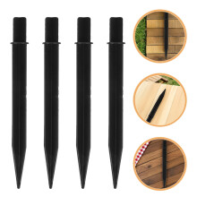 WHAMVOX Duurzame ABS-kunststof grondpinnen voor buitendecoratie, zwarte kleur, geschikt voor diverse ondergronden en lampen.