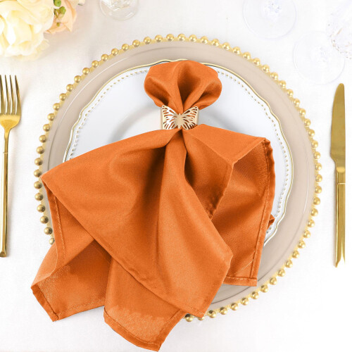 BalsaCircle5Pieces20" Polyester-Stoffservietten Orange 1