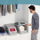 Stackable Baseball Cap Storage Box Grey 17.5"L 3