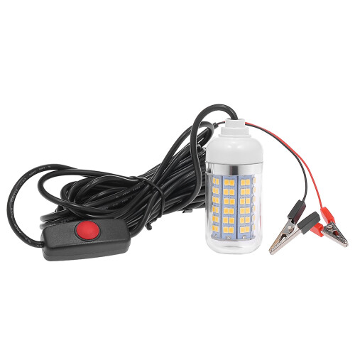 Φως ψαρέματος, με λάμπα LED 30ft15w LED λάμπα για ψάρια και κλιπ μπαταρίας 30ft και λάμπα