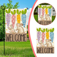 Paasdecoraties voor huis en tuin, decoratieve seizoensvlag voor buiten, 30 x 45 cm, dubbel vervagende stof.
