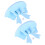 Prateleira de armazenamento em madeira azul-celeste para quarto infantil, decoração para casa, 2 peças, 7,8 x 4,8 x 3,3 polegadas 5