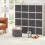 Foldable Storage Cubes Gray Fabric 16-Pack 18L 6