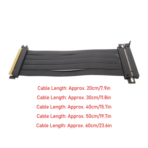 Graphics Card Extension Cable, PCIE 4.0 X16, Plug Play, Backward Compatible, Reliable 128Gbps Transfer 1
