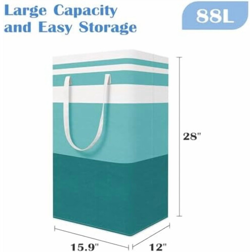 Coș de rufe pliabil cu mânere, set de 3, 125 l 1
