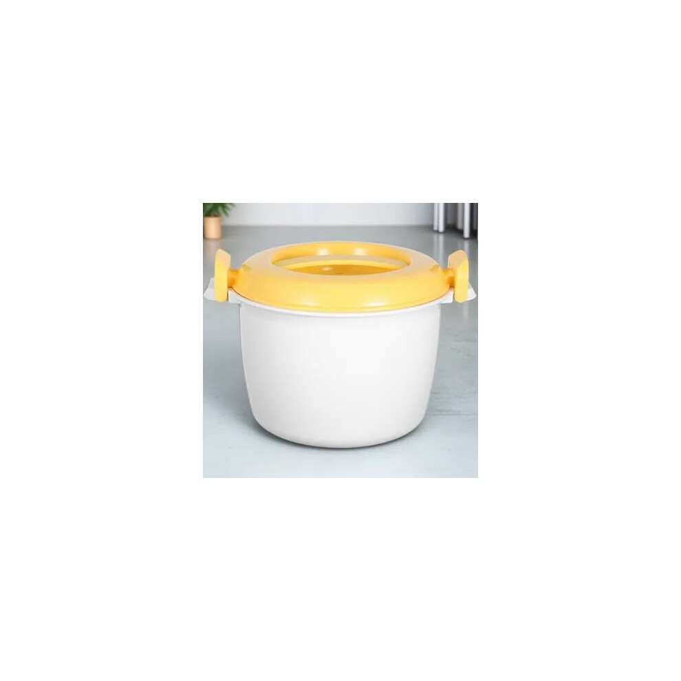 Toymytoy Microwave Rice Maker Portable Food Container For Soups Stews And Cereal Yellow