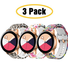 3-pack 20 mm silikonarmband kompatibla med Samsung Galaxy Watch Active2/3/Active/4