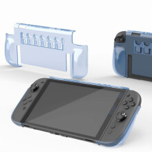 Alles-in-één transparante hoes compatibel met Nintendo Switch 2 (2025) – Schokbestendig, transparant, met vakjes voor gamekaarten en geschikt