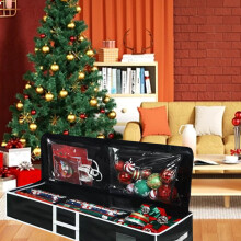 Hochwertiger Geschenkpapier-Organizer mit zusätzlichen Taschen für Weihnachtsdekorationen, verstärkten Griffen und reißfestem Material