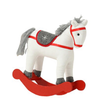 Kerstdecoratie: hobbelpaard, speelgoed, feestelijke decoratie, 23 cm x 8 x 26 cm / 9" x 3" x 10,2" rood wit