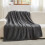 Grey Flannel Fleece Throw Blanket 100% Microfiber 5