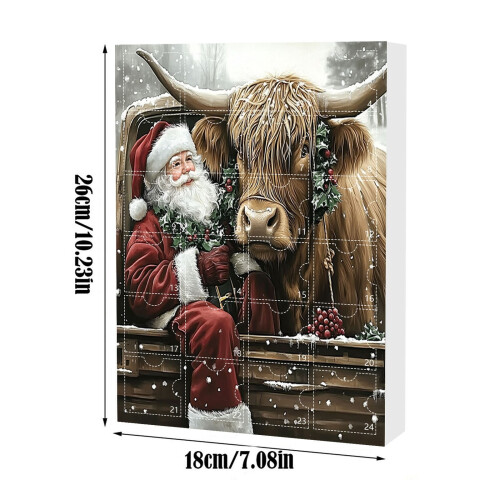 Χριστουγεννιάτικο Ημερολόγιο Advent με 24 Μενταγιόν Ταύρων και Αγελάδες 2
