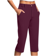 Spodnie Capri dla kobiet z wysokim stanem, wciągane na gumkę, eleganckie, swobodne, elastyczne, spodnie Capri z kieszeniami, wyprzedaż ograniczona