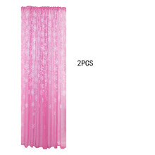 Christmas Snowflake Curtains 200x100cm Polyester Pink 2-Pack