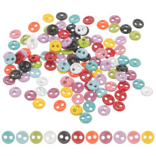 Conjunto de 100 mini botões de resina para roupas de boneca. Botões redondos de resina em miniatura para roupas de boneca.