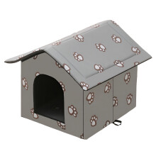 Katthus, väderbeständigt skydd för utomhuskatthus, uppvärmt, håller husdjur torra utomhuskatthus för utomhuskatter, stil 2,35*33*30cm