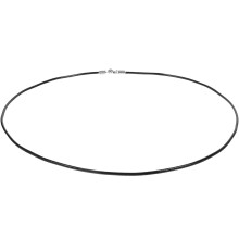 Collana con cordino in metallo nero e chiusura a moschettone, 1 pezzo, 23,6 pollici (60 cm circa).