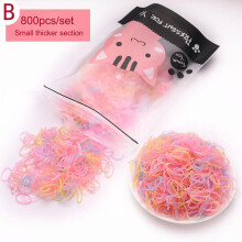 FAMTKT Gomas elásticas desechables de colores para el cabello de niñas pequeñas y bebés, 1000 unidades/set