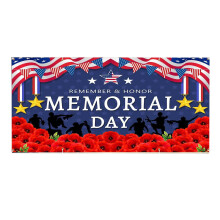 Garagedeurbanner voor Memorial Day – "Bedankt helden", patriottische, waterdichte buitendecoratie, geschikt voor standaard garagedeuren