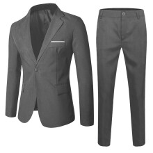 Conjunto Ediodpoh para niños pequeños y bebés, primavera y otoño, conjunto de 2 piezas de ropa informal para niños, gris oscuro M