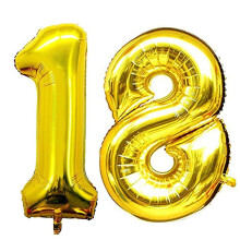 Globos para fiesta de 18 cumpleaños, decoración con globos de papel de aluminio, artículos para fiestas y decoración.