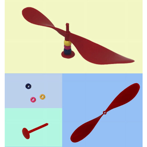 Șapcă Propeller multicoloră - stil baseball (copii, bor roșu) 1