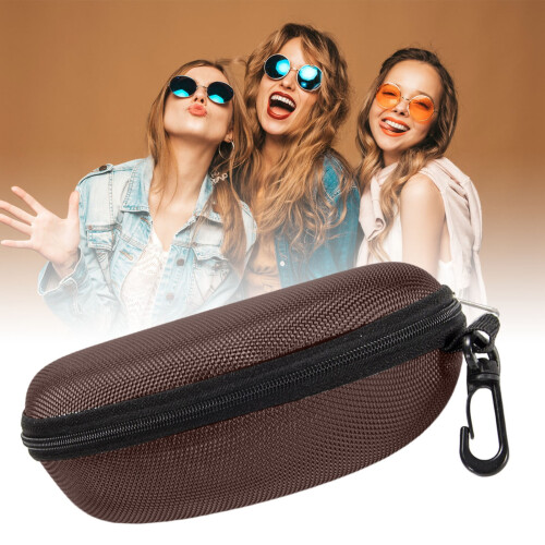 Eyeglasses Case Holder Portable Hard Box 6.69x2.36 in Coffee 2