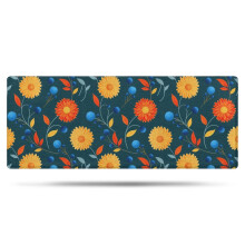 Pioneer Flower Floral Bathroom Rug, Non-Slip Microfiber Mat with Rubber Backing, Soft 24"x60" Floor Mat for Tub & Shower