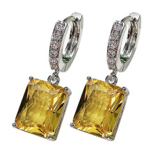 Große Zirkon-Ohrhänger für Damen, funkelnde Strass-Ohrhänger in Würfelform, Schmuck für Bankette und Dates
