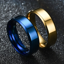 Brede, roestvrije herenring van roestvrij staal, eenvoudige en elegante verlovingsring, modieuze sieraden