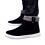 Men's High Top Side Zipper Snow Boots Black Size 9 3