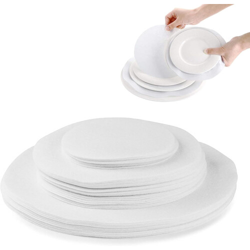 Felt Plate Storage Dividers (48 pcs, 3 sizes), Grey – Compatible with standard cookware