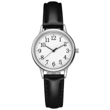 Klassieke dameshorloges voor zakelijk gebruik met roestvrijstalen band en elegant, modieus horloge van echt leer.