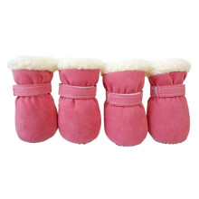 Chaussures d'hiver pour chiens, bottes et protège-pattes pour chiens, bottines de neige chaudes en polaire pour chiots, semelle en caoutchouc