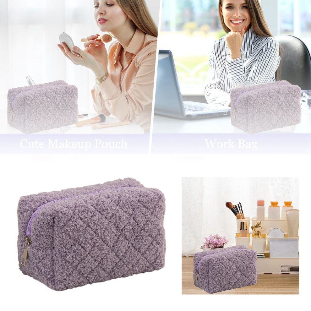 Women's cosmetic bag zippered toiletry pouch small