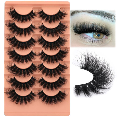 Ψεύτικες βλεφαρίδες Mink Lashes πλήρους όγκου, 18 χιλ. με εντυπωσιακές ψεύτικες 2