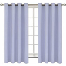 Cortinas opacas de poliéster de 63 pulgadas de largo, con ojales térmicos.