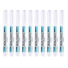 10 darabos, 20 mm-es hosszú hegyű, lyukas jelölőtoll, vízálló, ács fehér, állandó munkatollak, hosszú hegyű jelölőtoll