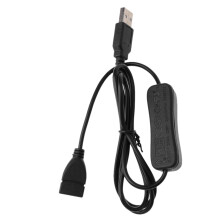 Cabo extensor USB macho para fêmea com interruptor liga/desliga para carregador de dados de PC