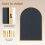 EDX arched wall mirror gold aluminum frame 24x36 inch 3