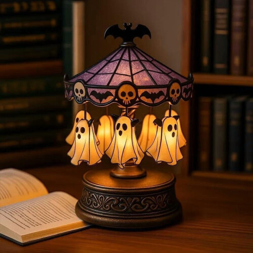 Luce notturna Eespoir Ghost Carousel, ricaricabile tramite USB