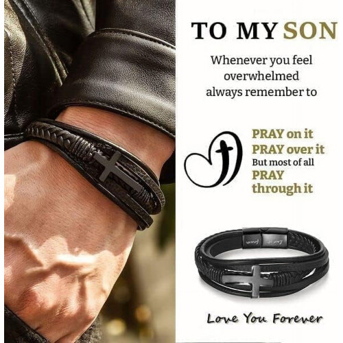 Σετ βραχιολιών To My Man – Ρυθμιζόμενα βραχιόλια από ανοξείδωτο ατσάλι με χάντρες 1