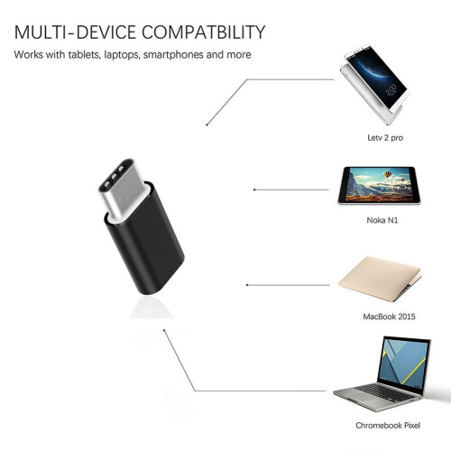Micro USB till USB-C-adapterkonverterare 4 st 1