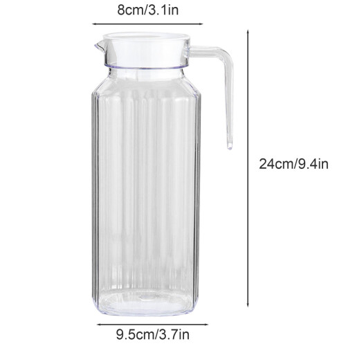 Κανάτα ψυγείου BPA-Free2L από άθραυστο ακρυλικό με καπάκι – Συμβατή με ζεστά/κρύα 2