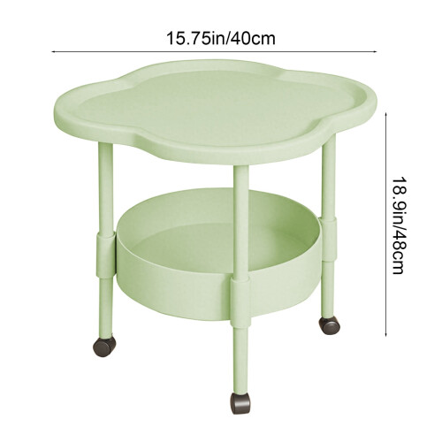 Table de chevet en plastique vert 44 x 44 x 48 cm 2