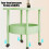 Table de chevet en plastique vert 44 x 44 x 48 cm 5